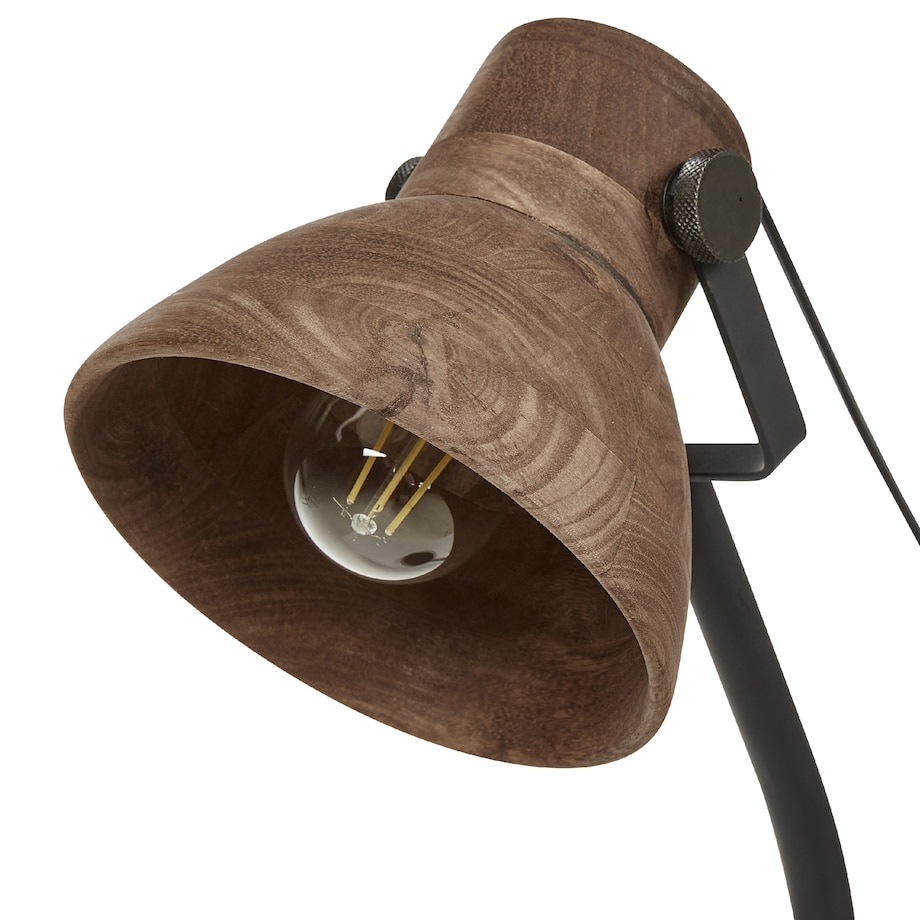 Lampa biurkowa KOLAR Drewno mango Ciemnobrązowy