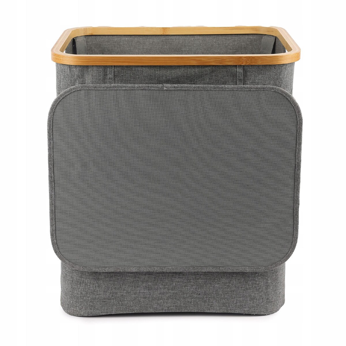 Kosz na pranie 60 L BAMBUSOWY składany szary