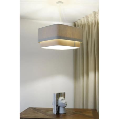 Lampa wisząca KWADRO DUO 002 51x47cm kremowa