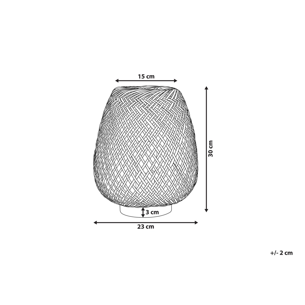 Lampa stołowa bambusowa jasne drewno BOMU