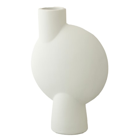 WAZON DAYA betonowy designerski BIAŁY wys. 26cm