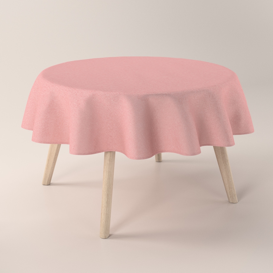 Obrus okrągły 130 x 130 cm czerwony melanż