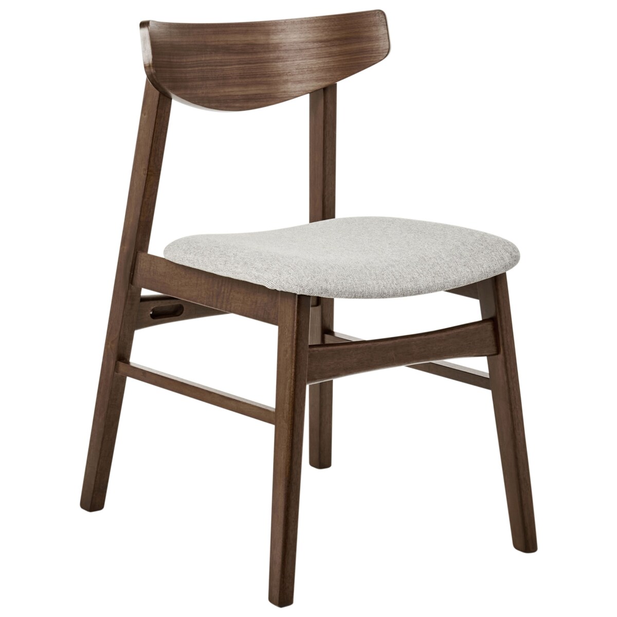 Zestaw 2 krzeseł do jadalni SMILEY Drewno Jasnoszary