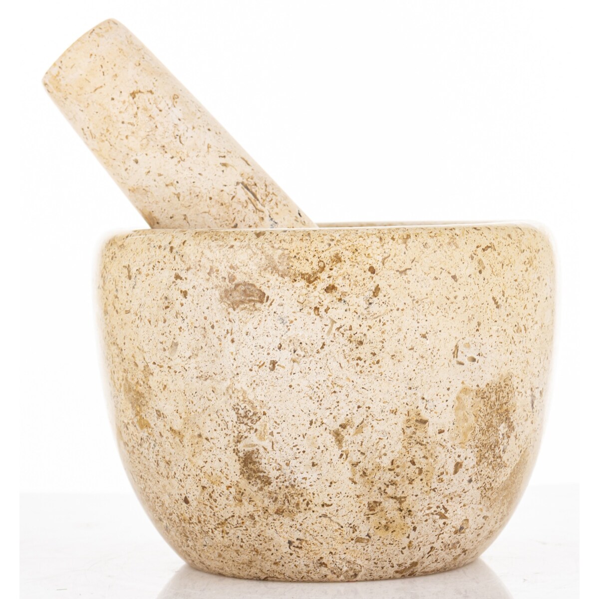 Moździerz kuchenny marmurowy MORTERO beżowy 9x12,5 cm