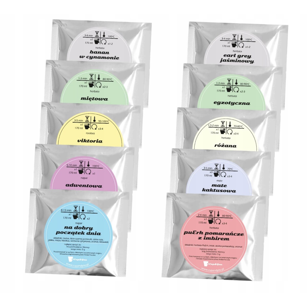 ŚWIĄTECZNY ZESTAW 10 SMAKÓW HERBAT "MY GLOSSY CHRISTMAS" + KUBEK - PREZENT UPOMINEK NA MIKOŁAJA ŚWIĘTA GWIAZDKĘ BOŻE NARODZENIE POD CHOINKĘ DLA KOBIETY FACETA