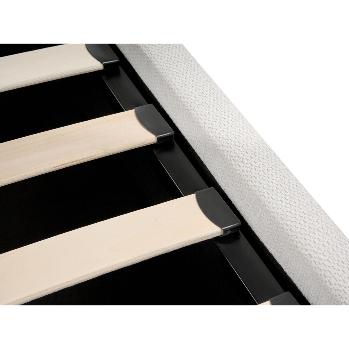 Łóżko z pojemnikiem TARASCON 180 x 200 cm Jasnobeżowy