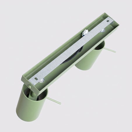 Plafon RING 3L szałwiowy