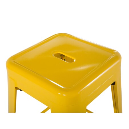 Zestaw 2 stołków barowych metalowych 76 cm żółty CABRILLO