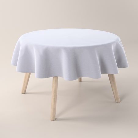 Obrus okrągły 130 x 130 cm srebrzysty szary