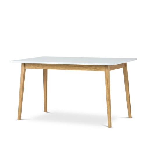KONSIMO FRISK Biały rozkładany stół w stylu skandynawskim