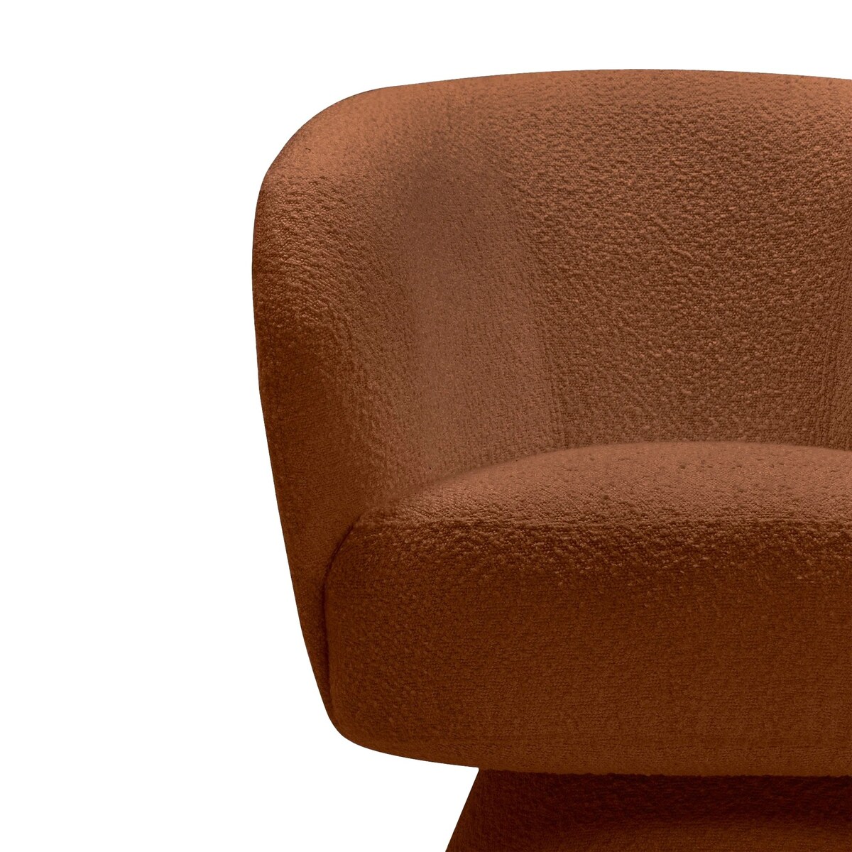 Fotel obrotowy 80x72x70 cm bouclé Nalf - V miedziany