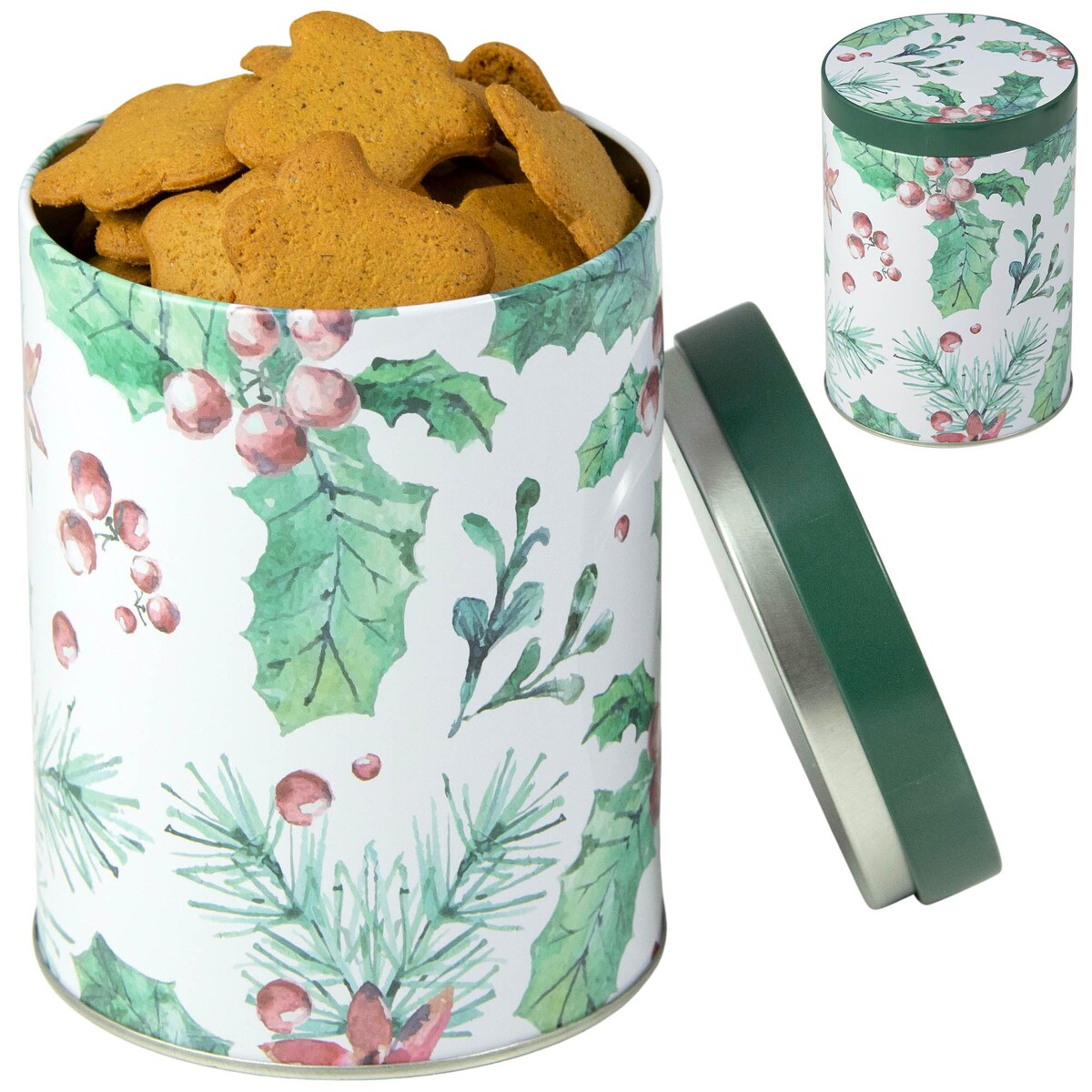 Puszka Pojemnik Na Pierniki Ciastka Cukierki Świąteczna Zielona