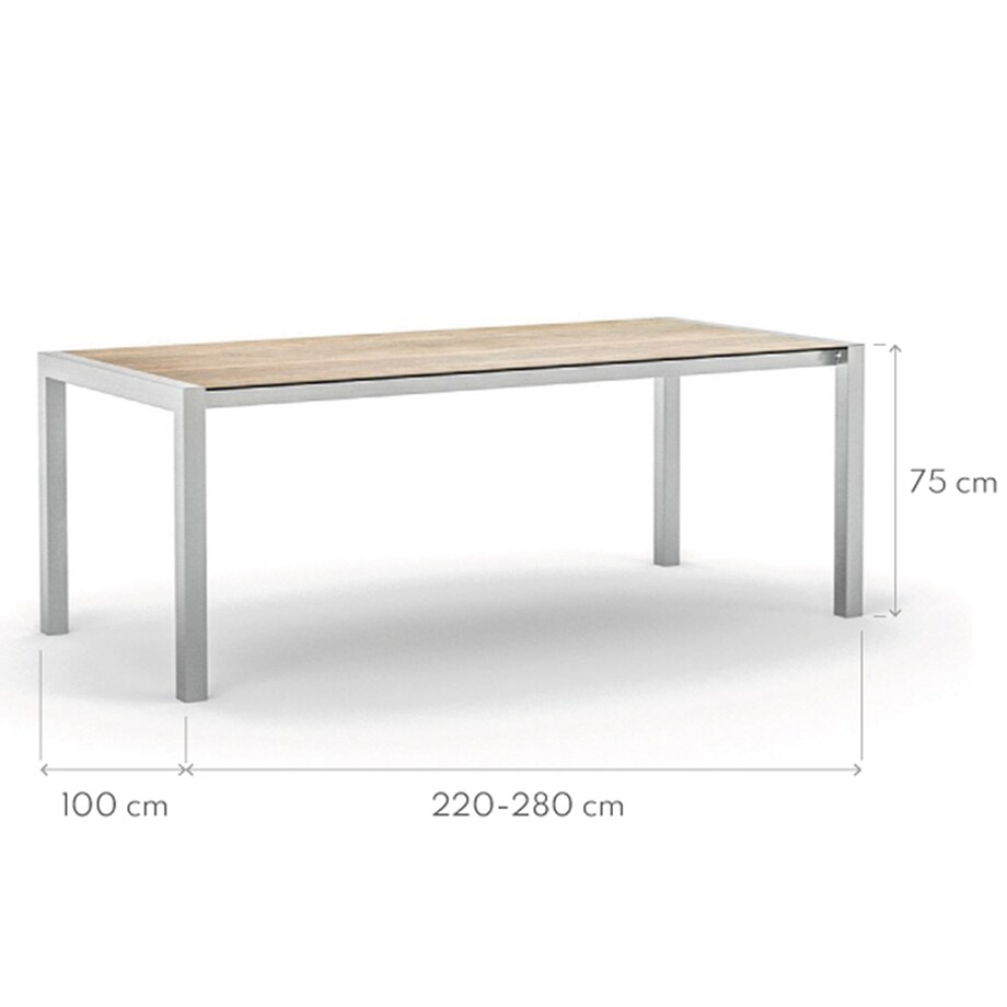 Rozkładany stół ogrodowy SYDNEY 220-280 cm