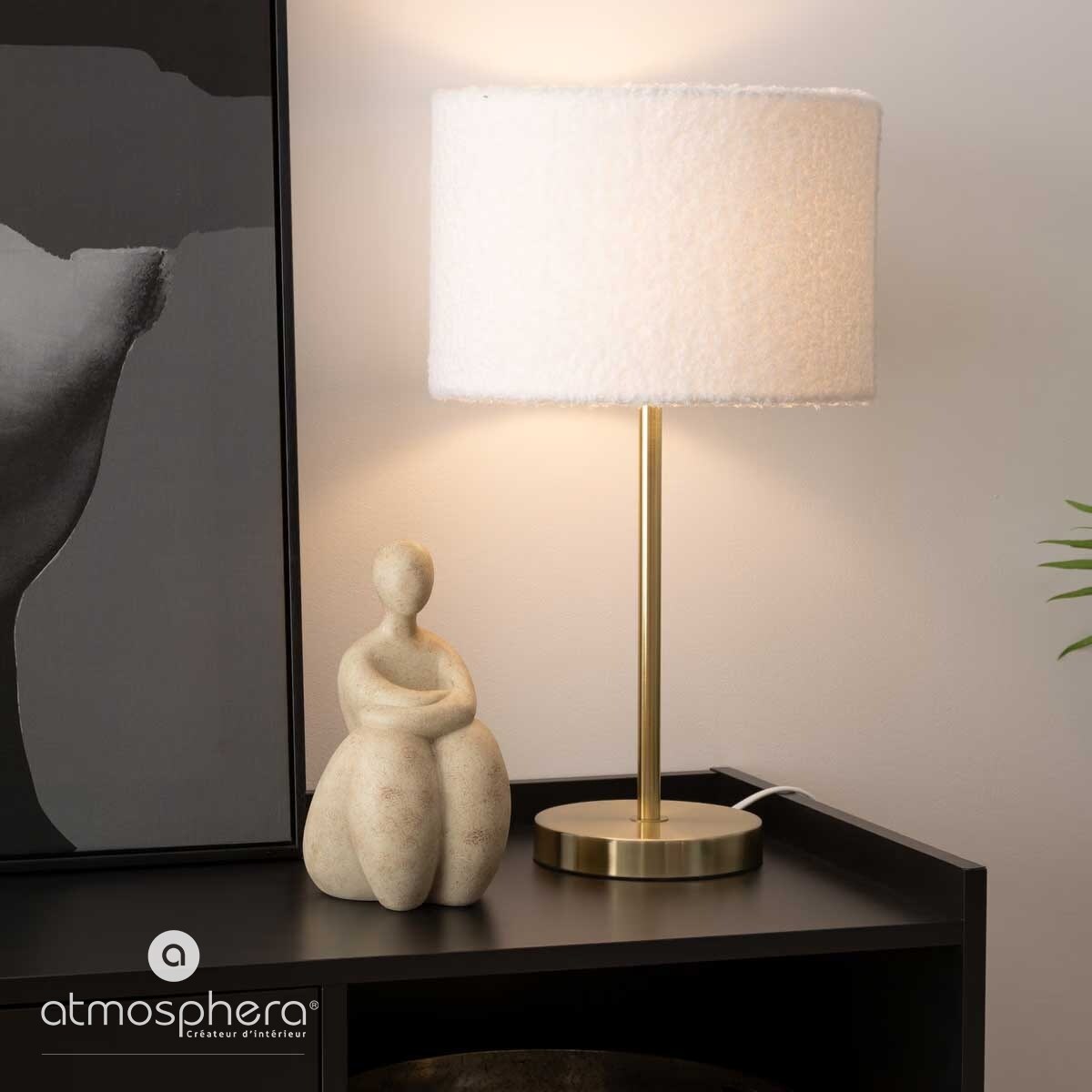 Lampa stołowa z kloszem boucle TINA, wys. 49 cm