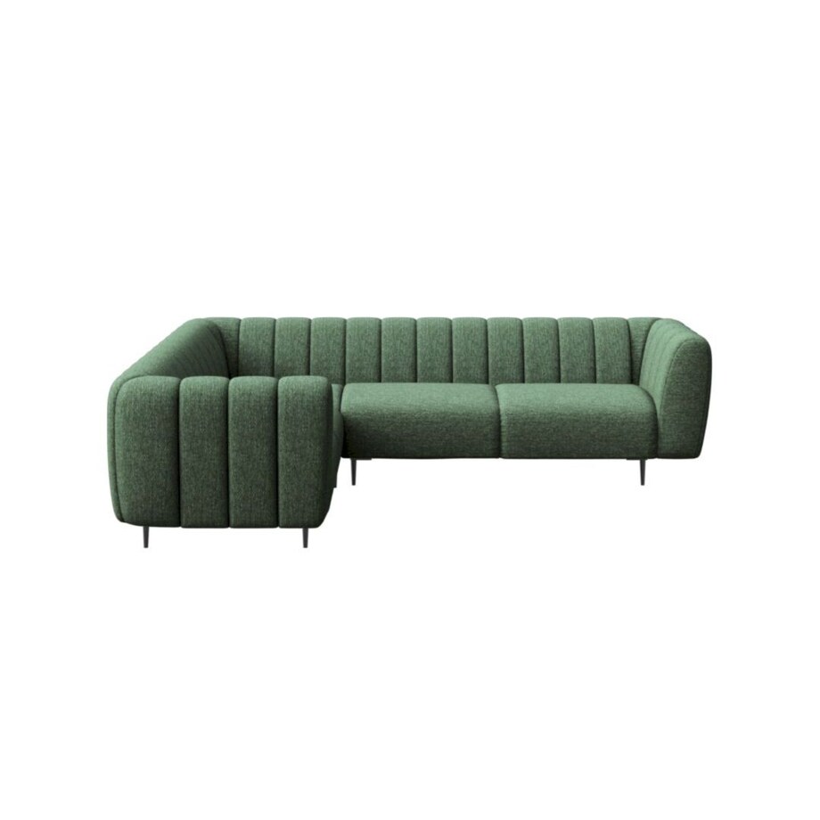 Shel Sofa narożna - ciemnozielona