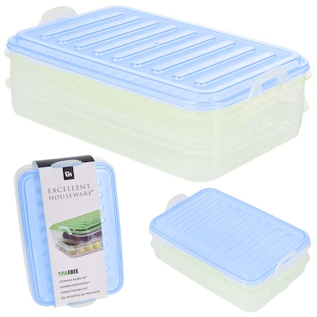 Pojemnik Do Lodówki Na Wędliny Ser Warzywa Do Przechowywania 2 Poziomowy