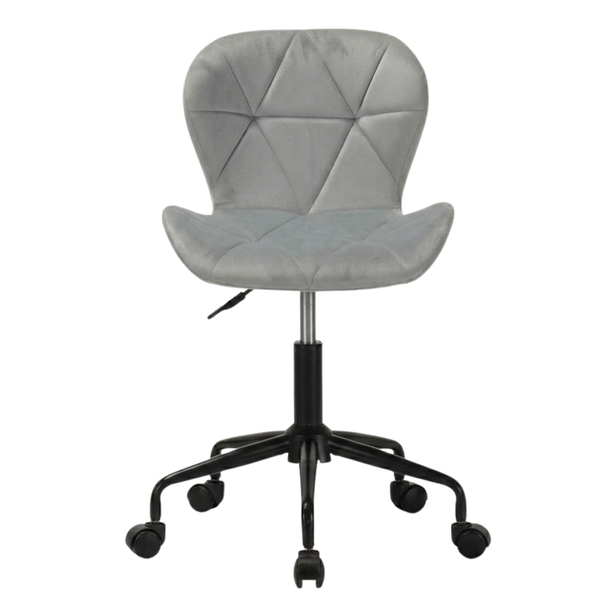 Fotel biurowy krzesło obrotowe do biurka ucznia gabinetu regulowane szare welurowe