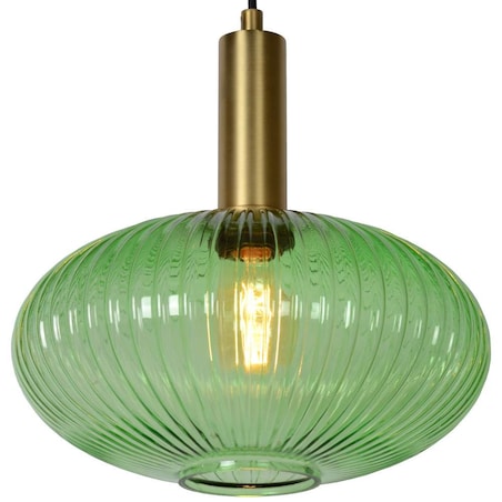 LAMPA wisząca MALOTO 45386/30/33 Lucide loftowa OPRAWA szklany zwis zielony mosiądz