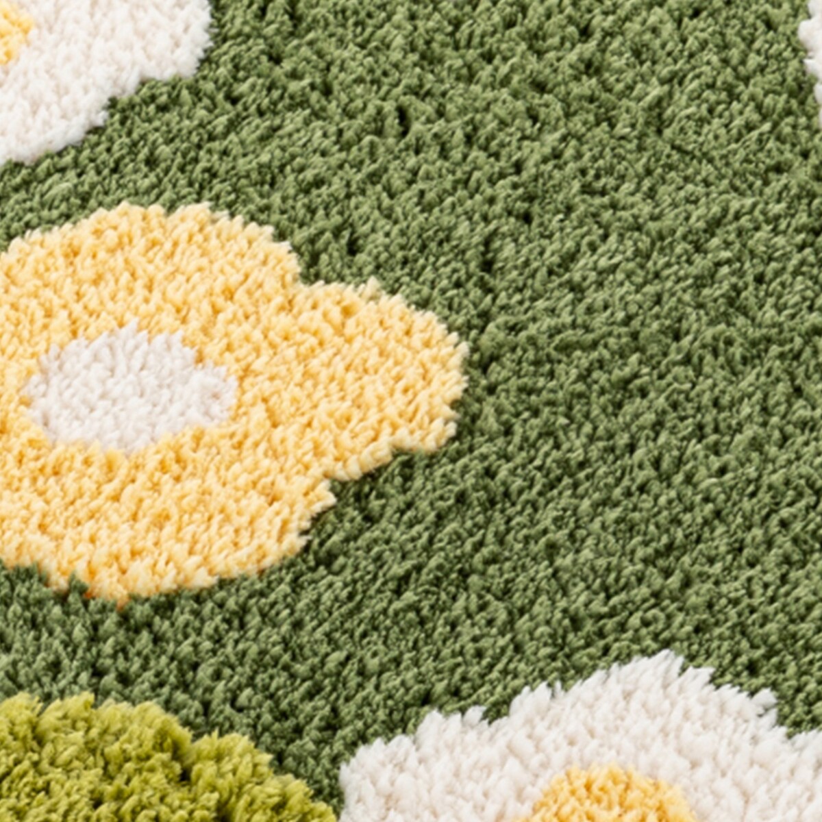 Dywanik łazienkowy Shaggy 3D Gaia 60x100 cm łąka zielony