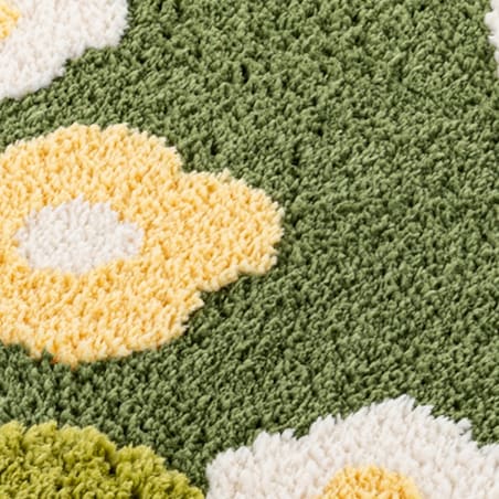 Dywanik łazienkowy Shaggy 3D Gaia 60x100 cm łąka zielony