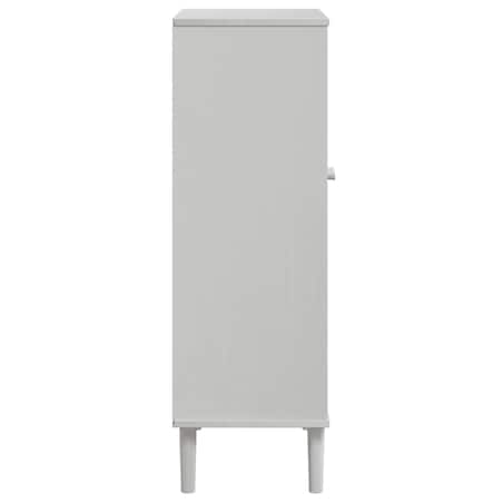 vidaXL Szafka na buty SENJA, z plecionką, biała, 59,5x35x107 cm