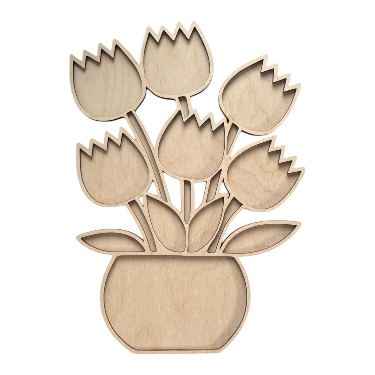 Sensoryczna wysypywanka wiosenna TULIPANY XXL kwiaty drewniana