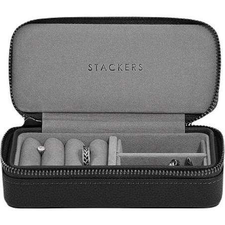 Pudełko podróżne na biżuterię Travel Medium Stackers Pebble czarne
