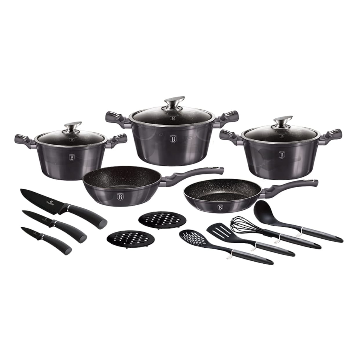 Zestaw garnków i patelni 17 elementów BerlingerHaus BH-6920