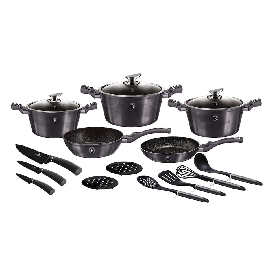 Zestaw garnków i patelni 17 elementów BerlingerHaus BH-6920