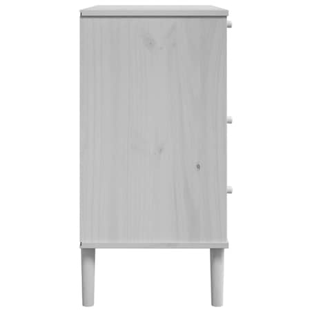 vidaXL Komoda SENJA, imitacja rattanu, biała, 80x40x80 cm, sosna