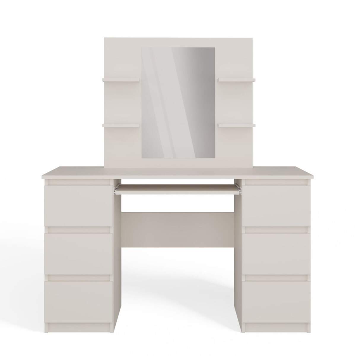 Toaletka Kosmetyczna Z Lustrem Do Makijażu Zestaw MARINA 4P + KUBA Biurko KASZMIR