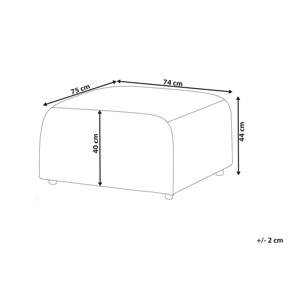 Otomana sztruksowa zielona FALSTERBO