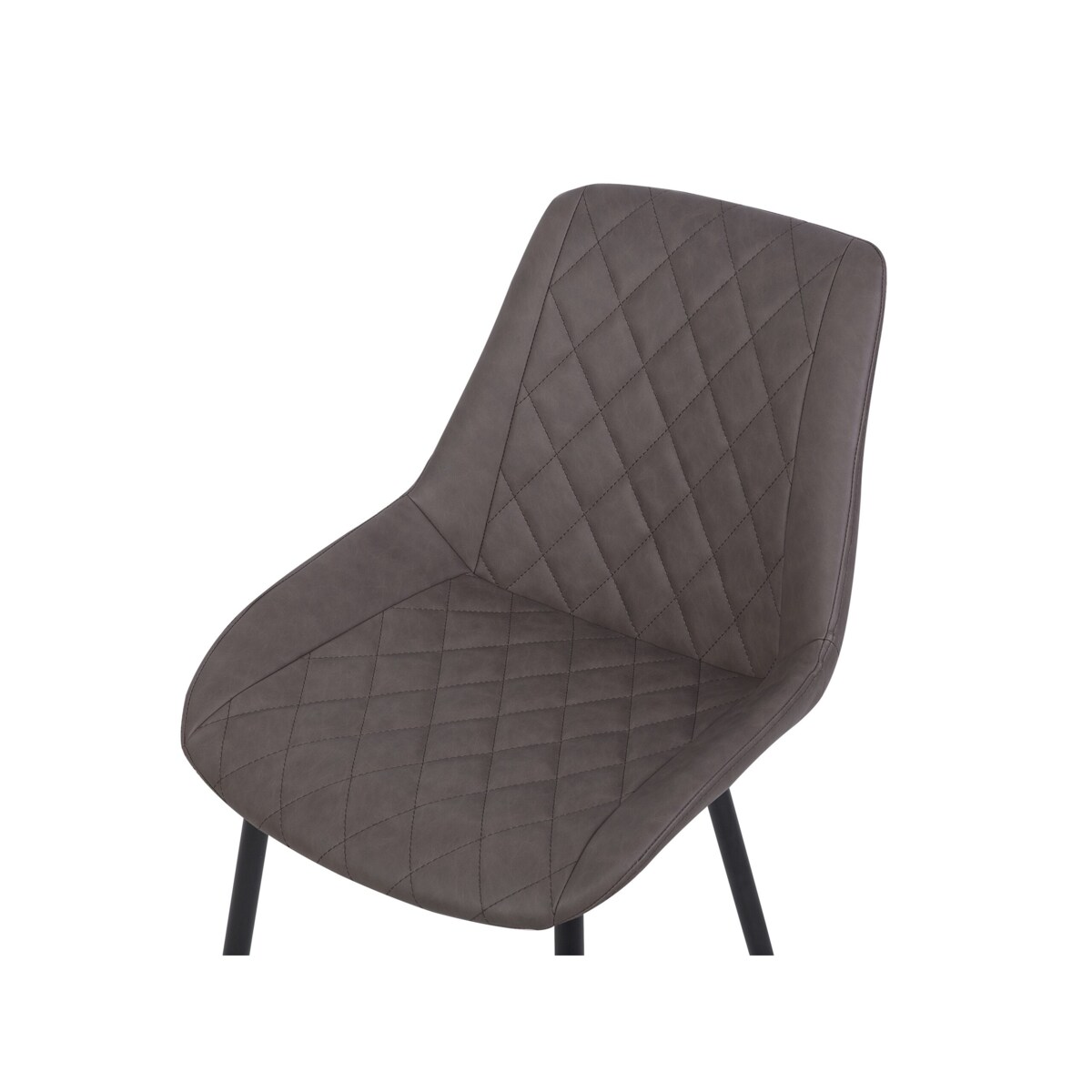 Zestaw 2 krzeseł do jadalni ekoskóra ciemnobrązowy MARIBEL