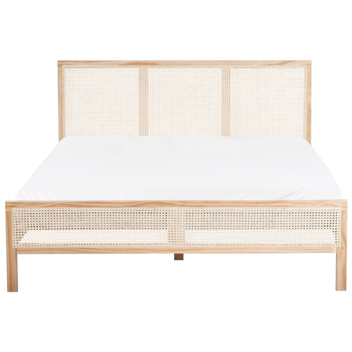 Łóżko Drewno sosnowe SALERNAS 160 x 200 cm Jasnobrązowy