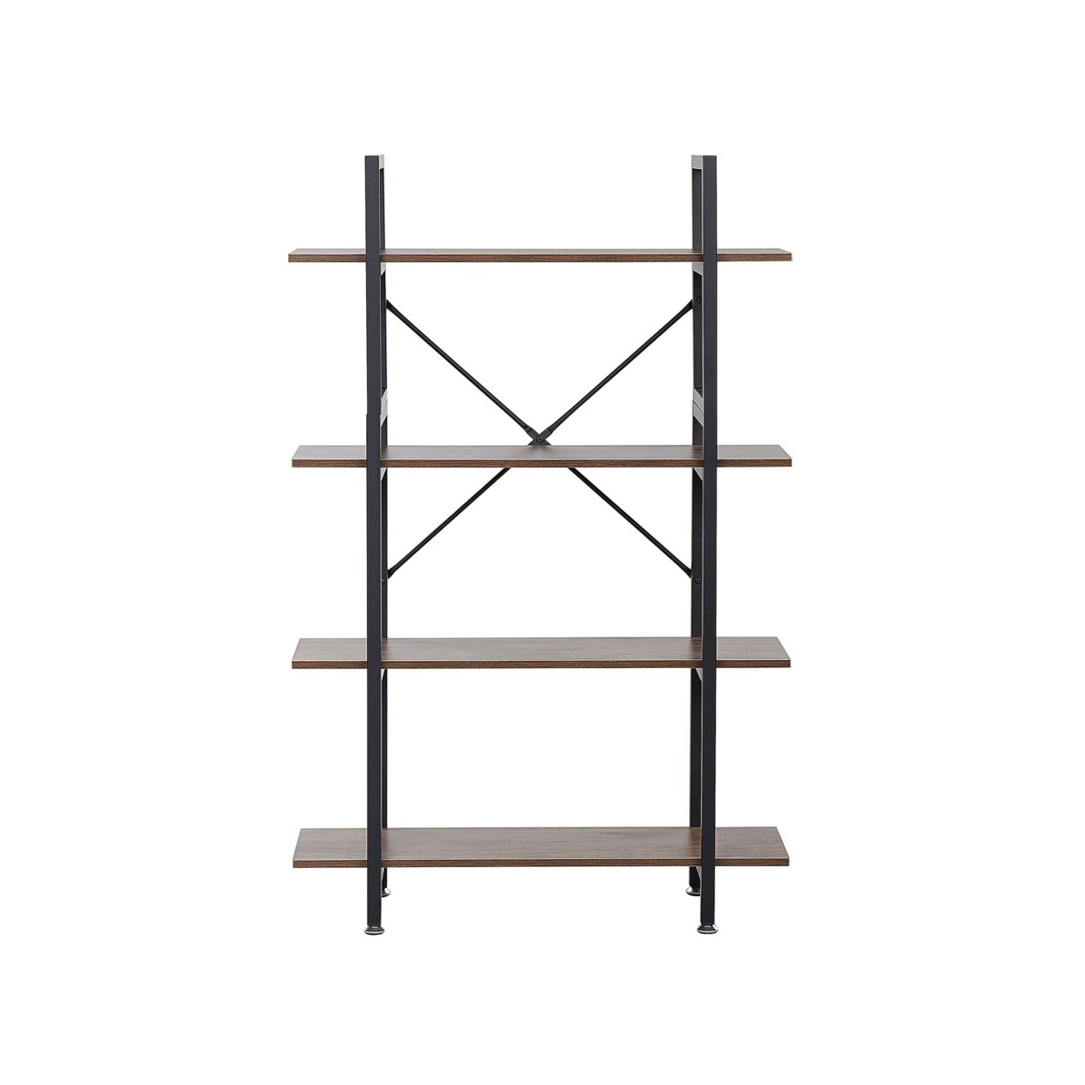 Regał 4 półki ciemne drewno DARBY