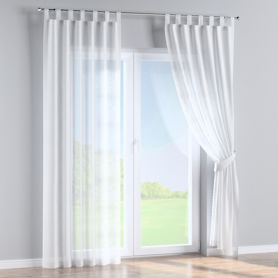 Zasłona na szelkach 1 szt. 130x260 prześwitujący ecru