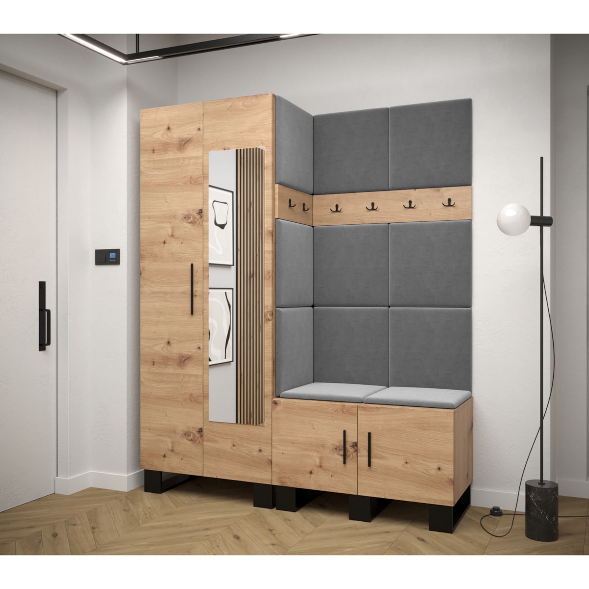 Garderoba do przedpokoju Abiks ARTIN 14 artisan+manila16