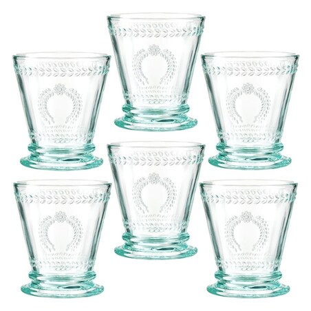 VILLA ITALIA Zestaw szklanek turkusowych 240 ml 6 sztuk MERIDA