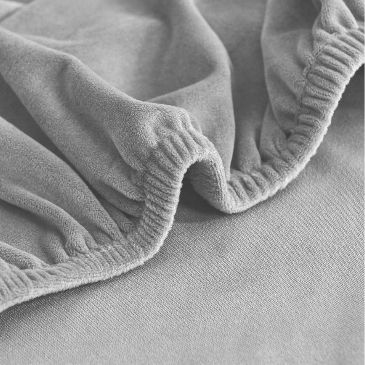 POKROWIEC NA FOTEL USZAK JASNY SZARY WELUR ELASTYCZNY [22E5]