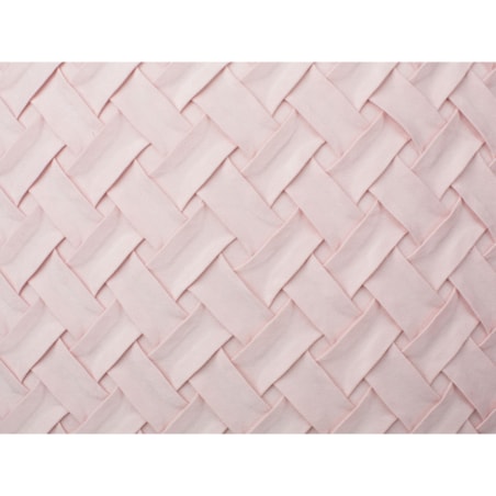 Poduszka dekoracyjna pleciona 45 x 45 cm różowa TITHONIA