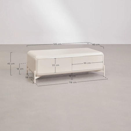 Stolik kawowy prostokątny 120x60 cm, MDF Alazne miętowy