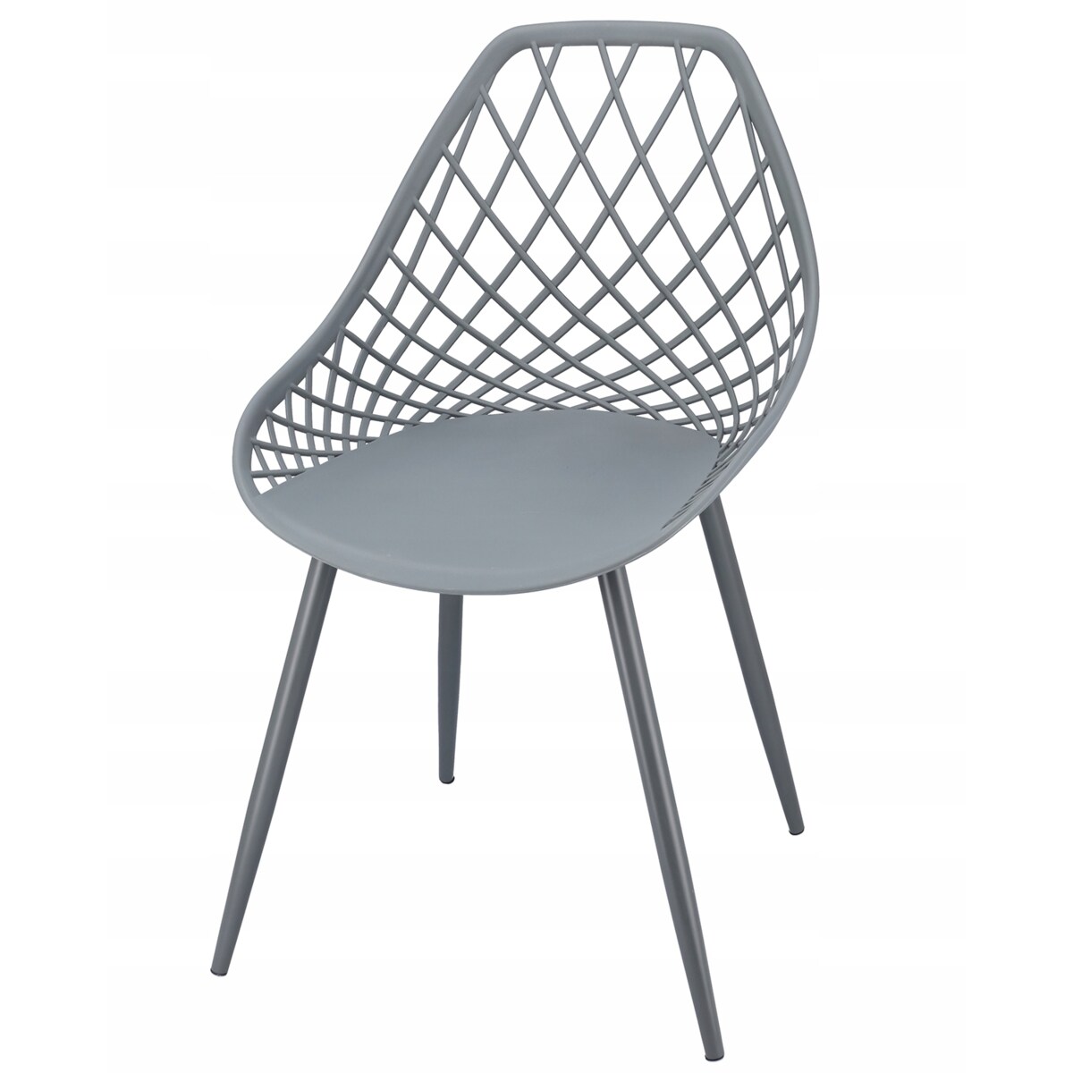 Krzesło ogrodowe plastikowe ARANDA szare