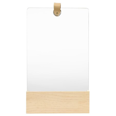 vidaXL Lustro ścienne z półką z litego drewna sosnowego, 23x39,5 cm