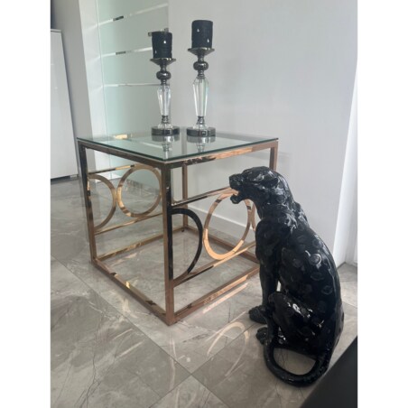 Stolik kawowy Szampańskie złoto 55x55x55