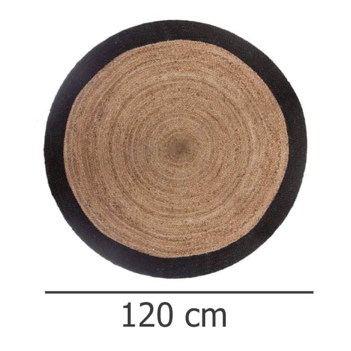 Dywan jutowy, okrągły, Ø 120 cm, kolor brązowy