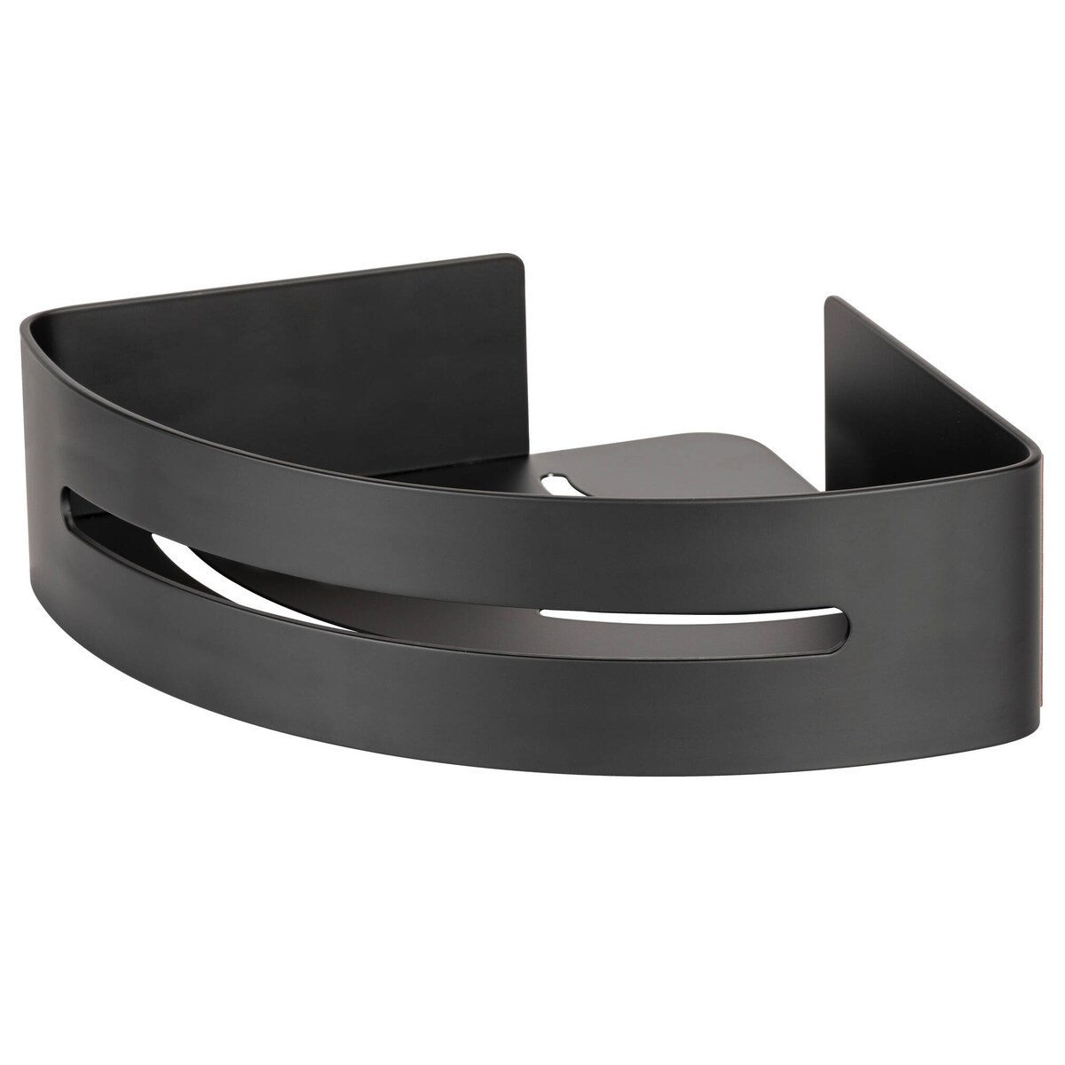 Narożna aluminiowa półka łazienkowa BIVIO, montaż bez wiercenia