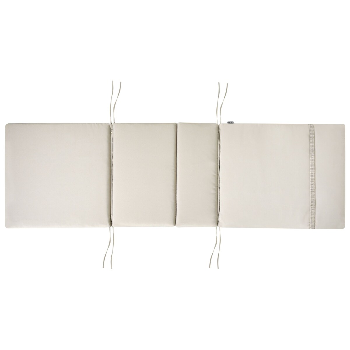 Leżak ogrodowy z poduszką AMANTEA PREMIUM Drewno akacjowe Beżowoszary