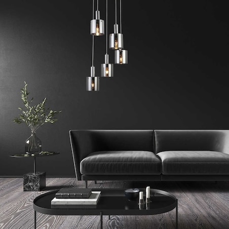 Nowoczesna LAMPA wisząca DONATI 5251 Rabalux szklany zwis kaskada chrom