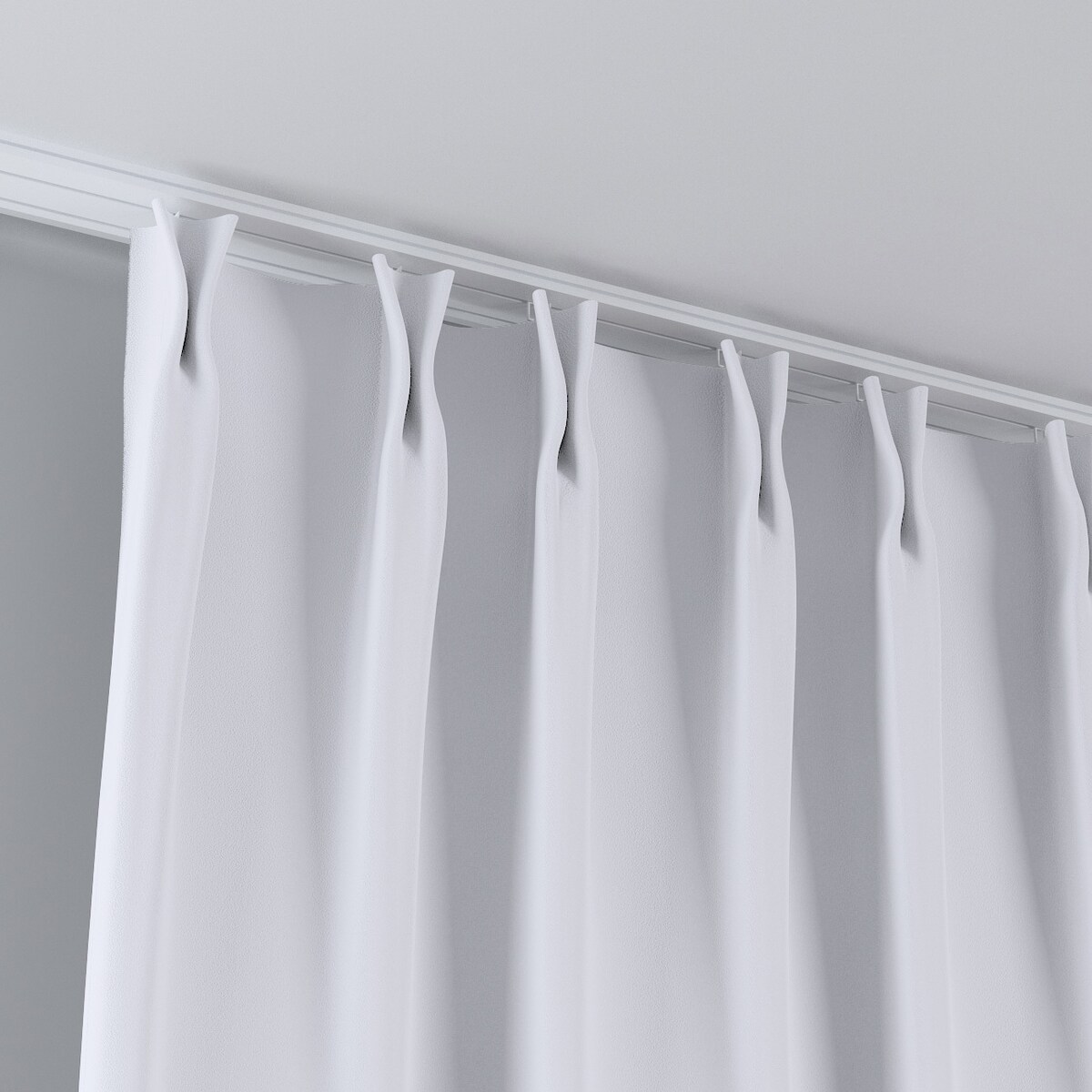 Zasłona na haczykach flex podwójnych 130x245 stalowa biel