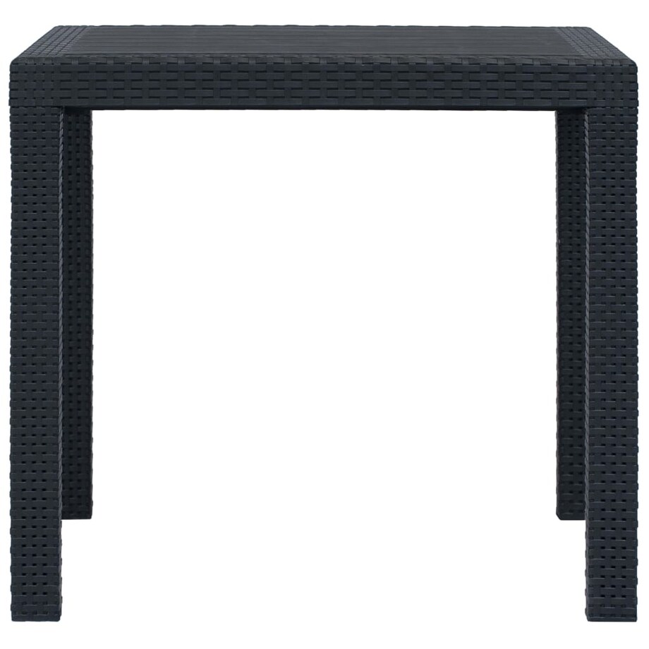 vidaXL Stolik ogrodowy, 79x79x72 cm, plastik stylizowany na rattan